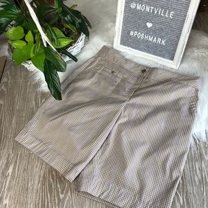 Izod XFG Size 8 Tan Check Bermuda Shorts